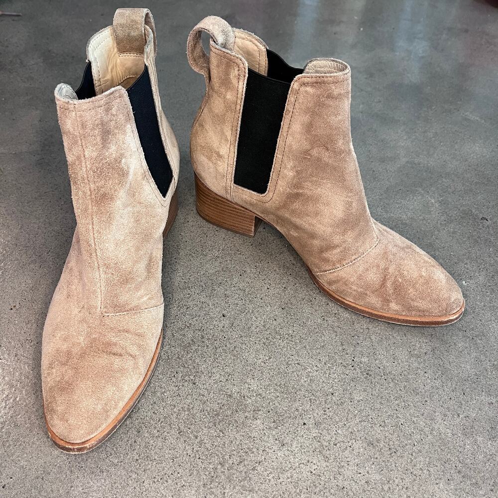 Rag & Bone Walker Chelsea camel suede leather ankle boots womens 6 shoes